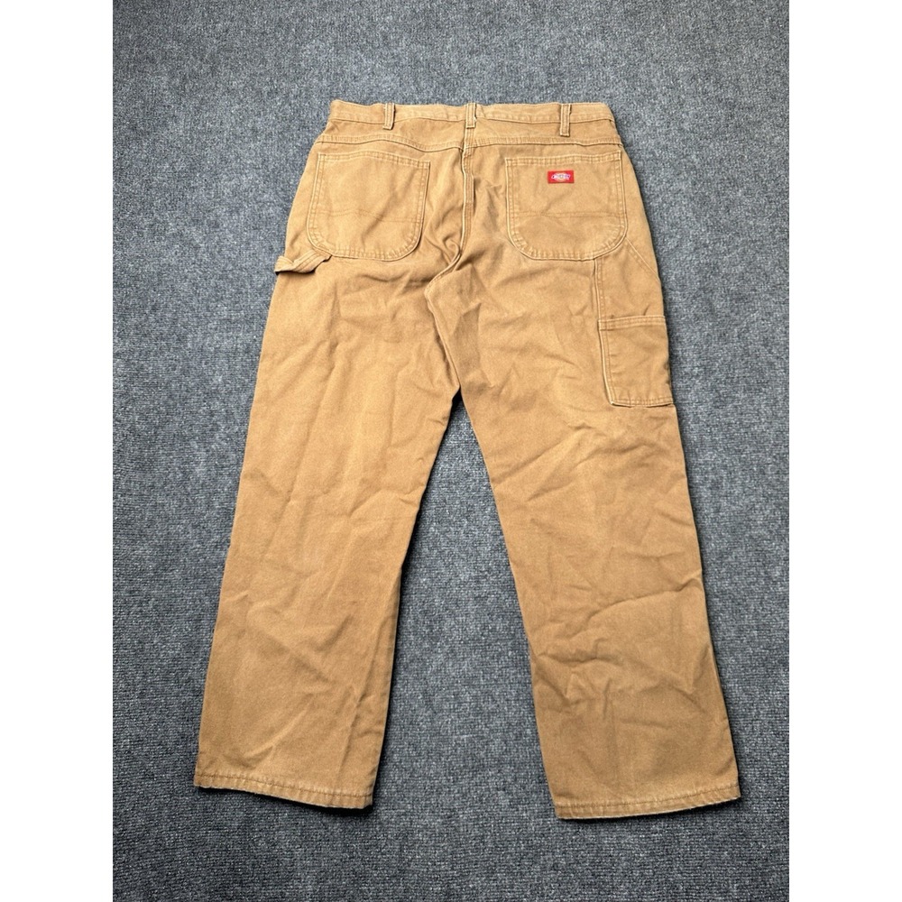 Mens Carpenter Pants Dickies Relaxed Fit Brown Duck Canvas, Size 36x30 - Picture 1 of 8